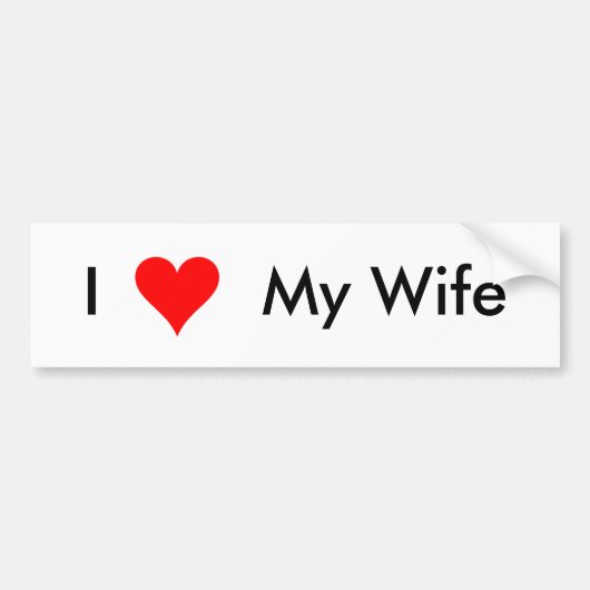 Ik hou van mijn vrouw - Bumpersticker (Voorkant)