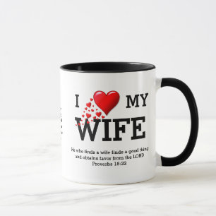 IK HOU VAN MIJN VROUW Custom Christelijk Valen Mok