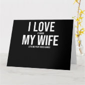 Ik hou van mijn vrouw Funny Art-cadeau Kaart (Gele Bloem)