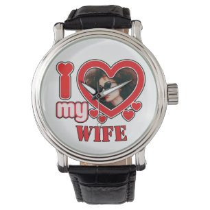Ik hou van mijn vrouw gepersonaliseerd horloge