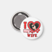 Ik hou van mijn vrouw gepersonaliseerd magneet (Voorkant / Achterkant)