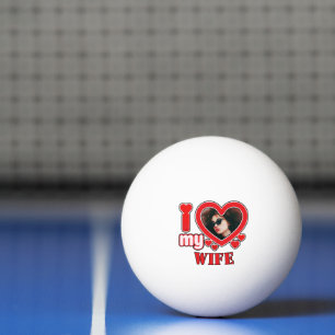 Ik hou van mijn vrouw gepersonaliseerd pingpongballen