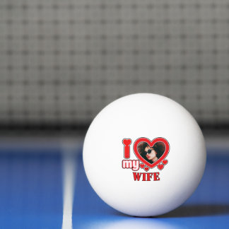 Ik hou van mijn vrouw gepersonaliseerd pingpongballen