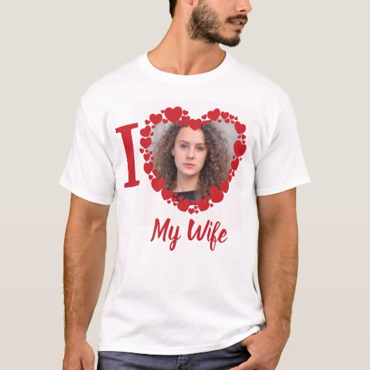 Ik hou van mijn vrouw, gepersonaliseerd t-shirt (Voorkant)
