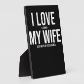 Ik hou van mijn vrouw, grappige kunst Gift Fotoplaat (Zijkant)