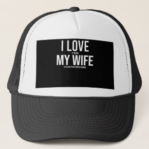Ik hou van mijn vrouw, grappige kunst Gift Trucker Pet