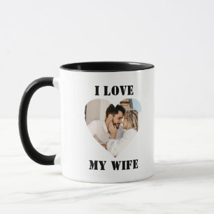 Ik hou van mijn vrouw Hart aangepaste gepersonalis Mok