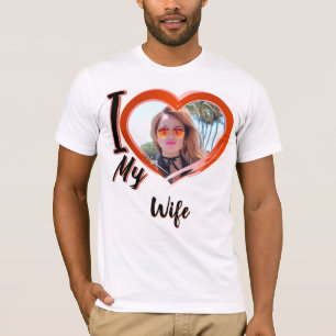 Ik hou van mijn vrouw Mannen overhemden T-shirt