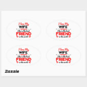 Ik hou van mijn vrouw ovale sticker (Vel)