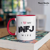 Ik hou van mijn vrouw persoonlijkheid eigenschappe mok