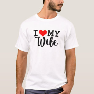 Ik hou van mijn vrouw Red Heart T-shirt