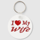 Ik hou van mijn vrouw schattige rode tekst sleutelhanger (Achterkant)