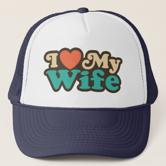 Ik hou van mijn vrouw trucker pet (Voorkant)