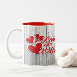 Ik hou van mijn vrouw tweekleurige koffiemok