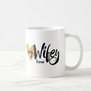 Ik hou van mijn vrouw van je Hubby Heart Mok