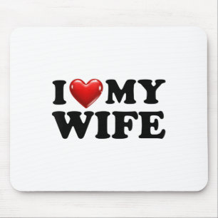 Ik hou van mijn vrouw, wit, kleur, Mannen, vrouwen Muismat