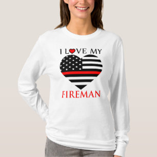 Ik hou van mijn Vuurman - brandweerman T-shirt