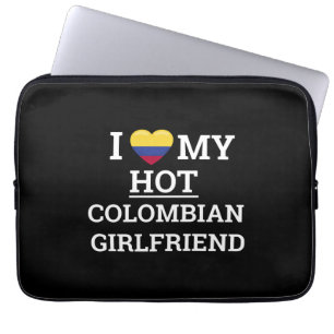 Ik hou van mijn warme Colombiaanse vriendin Funny Laptop Sleeve
