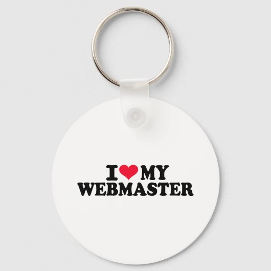 Ik hou van mijn webmaster sleutelhanger (Voorkant)