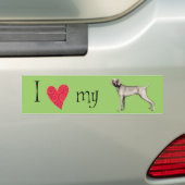 Ik hou van mijn Weimaraner Bumpersticker (Op auto)