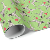 Ik hou van mijn Weimaraner Cadeaupapier (Rol Hoek)