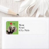 Ik hou van mijn Weimaraner Etiket (Insitu)