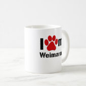 Ik hou van mijn weimaraner koffiemok (Voorkant rechts)