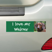 Ik hou van mijn Weiner Bumpersticker (Op auto)