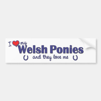 Ik hou van mijn Welsh Ponies (Multiple Ponies) Bumpersticker