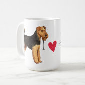 Ik hou van mijn Welsh Terrier Koffiemok (Voorkant links)