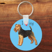 Ik hou van mijn Welsh Terrier Sleutelhanger (Voorkant)