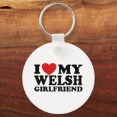 Ik hou van mijn Welsh Vriendin Sleutelhanger (Voorkant)