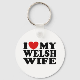 Ik hou van mijn welsh vrouw sleutelhanger