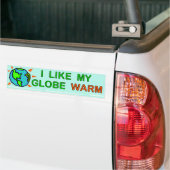 Ik hou van mijn wereldbol warm bumpersticker (Op Truck)