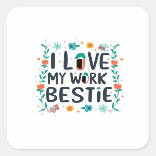 Ik hou van mijn werk, beste klassieker vierkante sticker