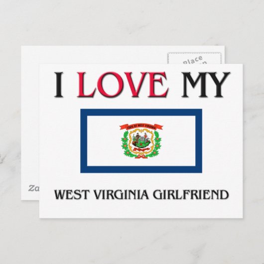 Ik hou van mijn West Virginia Vriendin Briefkaart (Voorkant / Achterkant)