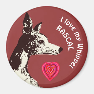 Ik hou van mijn Whippet Magneet