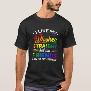 Ik hou van mijn Whiskey, recht LGBT Pride Gay Lesb T-shirt