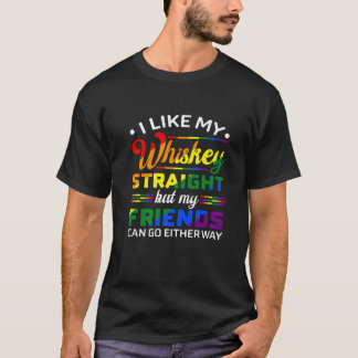 Ik hou van mijn Whiskey, recht LGBT Pride Gay Lesb T-shirt