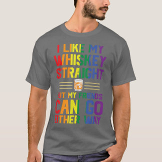 Ik hou van mijn Whiskey, rechtstreeks met LGBTQ Pr T-shirt