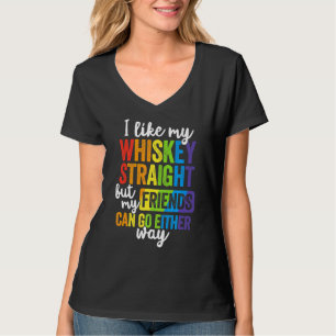 Ik hou van mijn Whiskey, rechtuit Gbt Gay Lesbian T-shirt