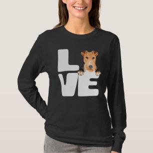 Ik hou van mijn wierfox terrier Dog T-shirt