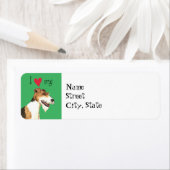 Ik hou van mijn Wire Fox Terrier Etiket (Insitu)