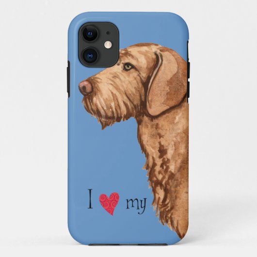 Ik hou van mijn Wirehaered Vizsla Case-Mate iPhone Case (Achterkant)