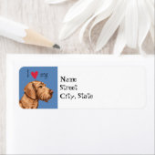 Ik hou van mijn Wirehaered Vizsla Etiket (Insitu)