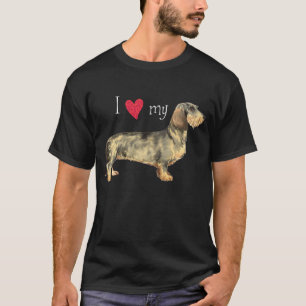 Ik hou van mijn Wirehaire Dachshund T-shirt