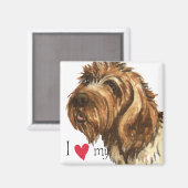 Ik hou van mijn Wirehares Pointing Griffon Magneet (Voorkant / Achterkant)