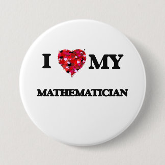 Ik hou van mijn wiskundige ronde button 7,6 cm