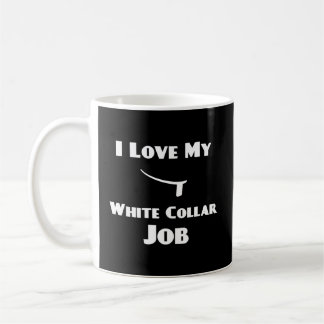 Ik hou van mijn witte kraag job priester koffiemok
