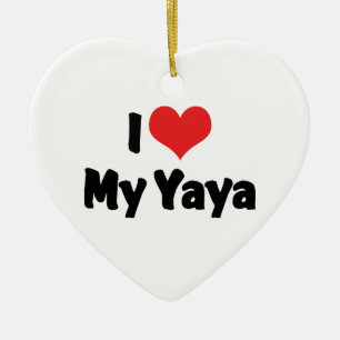 Ik hou van mijn Yaya-ornament Keramisch Ornament